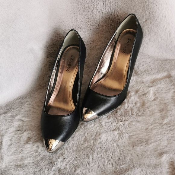 Sleek Little Black Heels - Picture 1 of 8